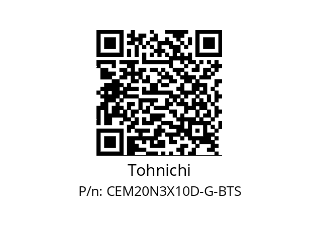   Tohnichi CEM20N3X10D-G-BTS