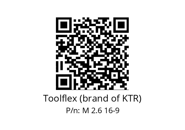   Toolflex (brand of KTR) M 2.6 16-9