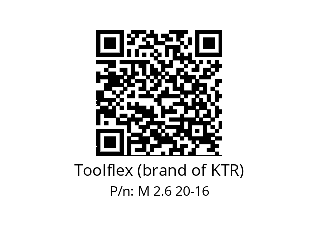   Toolflex (brand of KTR) M 2.6 20-16