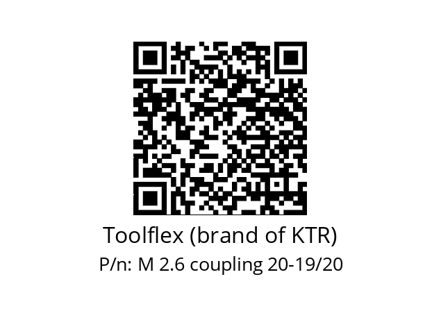   Toolflex (brand of KTR) M 2.6 coupling 20-19/20