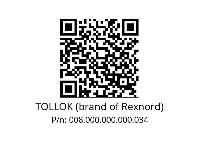   TOLLOK (brand of Rexnord) 008.000.000.000.034