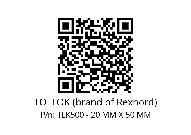   TOLLOK (brand of Rexnord) TLK500 - 20 MM X 50 MM