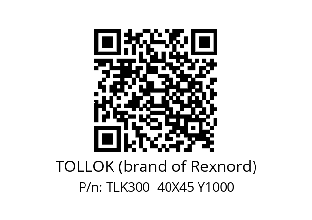   TOLLOK (brand of Rexnord) TLK300  40X45 Y1000