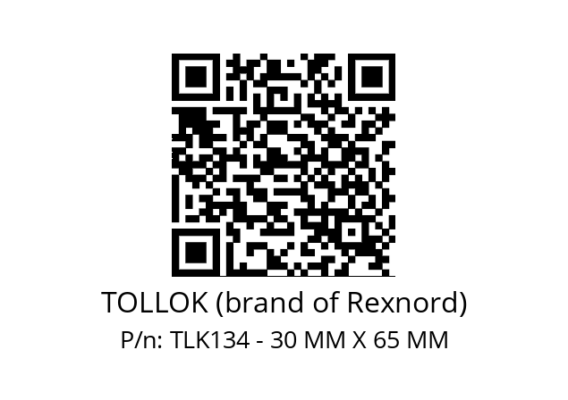   TOLLOK (brand of Rexnord) TLK134 - 30 MM X 65 MM