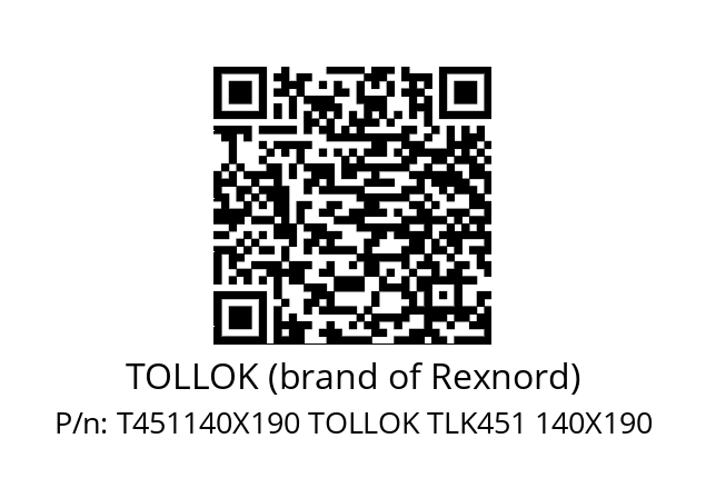   TOLLOK (brand of Rexnord) T451140X190 TOLLOK TLK451 140X190