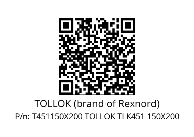   TOLLOK (brand of Rexnord) T451150X200 TOLLOK TLK451 150X200