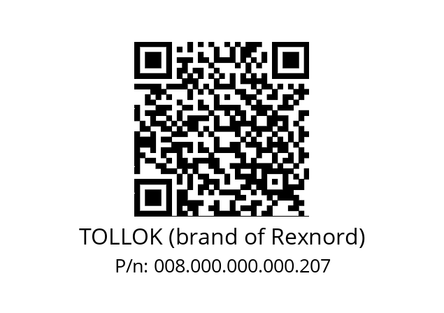   TOLLOK (brand of Rexnord) 008.000.000.000.207