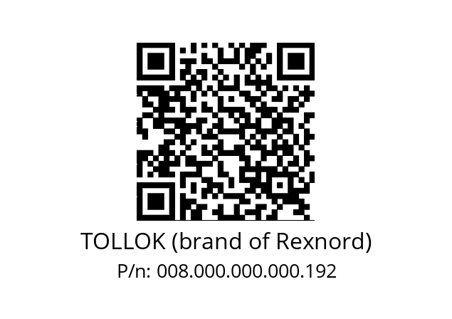   TOLLOK (brand of Rexnord) 008.000.000.000.192