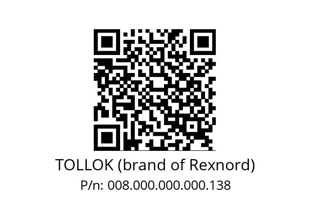   TOLLOK (brand of Rexnord) 008.000.000.000.138