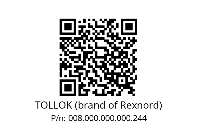   TOLLOK (brand of Rexnord) 008.000.000.000.244