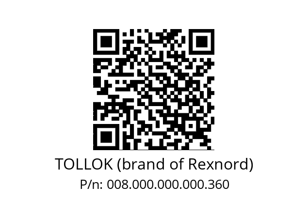   TOLLOK (brand of Rexnord) 008.000.000.000.360