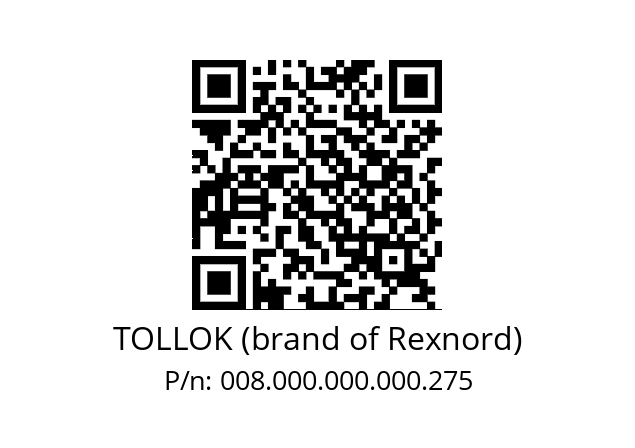   TOLLOK (brand of Rexnord) 008.000.000.000.275