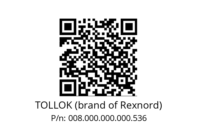   TOLLOK (brand of Rexnord) 008.000.000.000.536