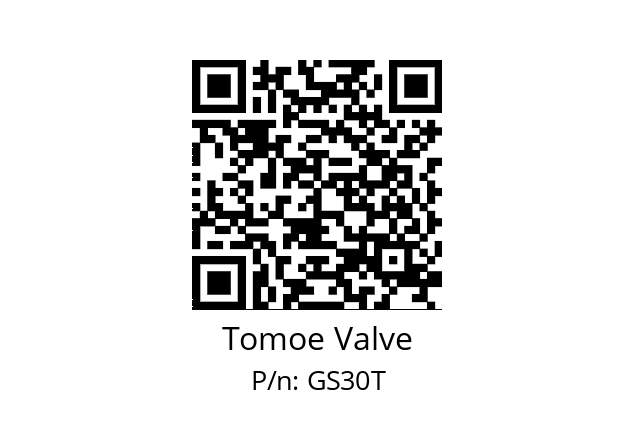   Tomoe Valve GS30T