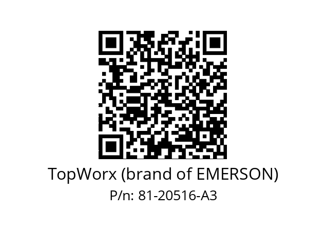   TopWorx (brand of EMERSON) 81-20516-A3