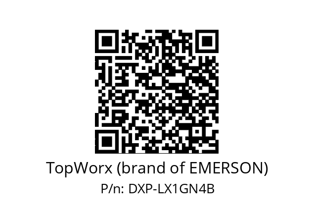   TopWorx (brand of EMERSON) DXP-LX1GN4B