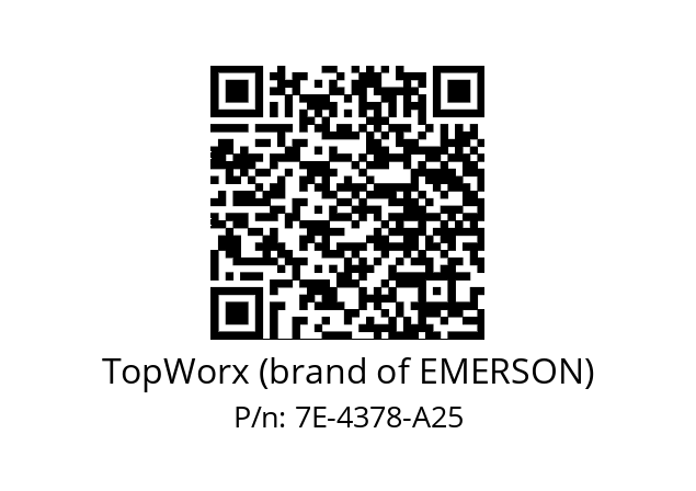   TopWorx (brand of EMERSON) 7E-4378-A25