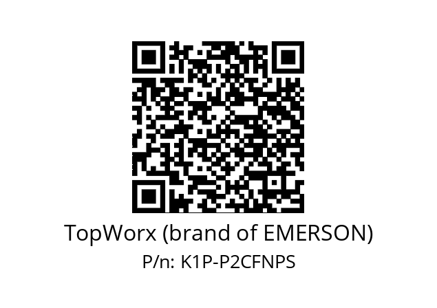   TopWorx (brand of EMERSON) K1P-P2CFNPS