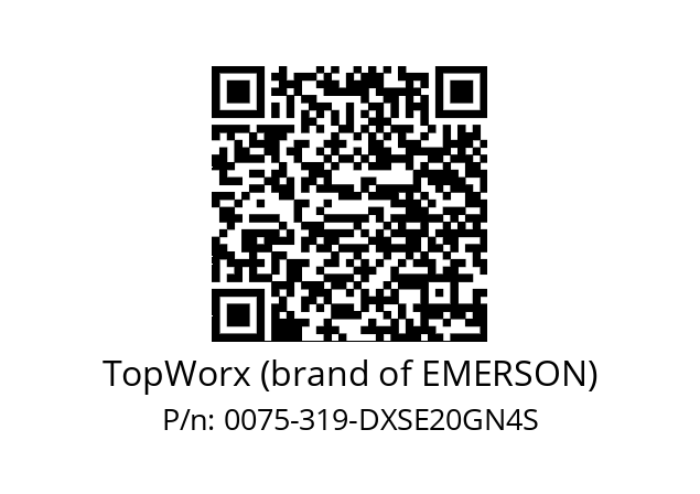   TopWorx (brand of EMERSON) 0075-319-DXSE20GN4S