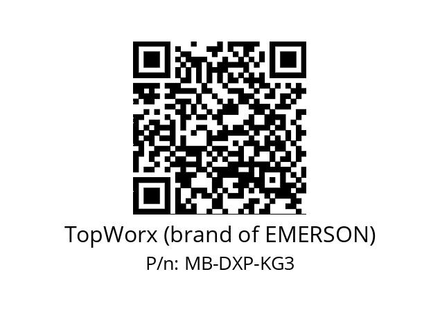   TopWorx (brand of EMERSON) MB-DXP-KG3