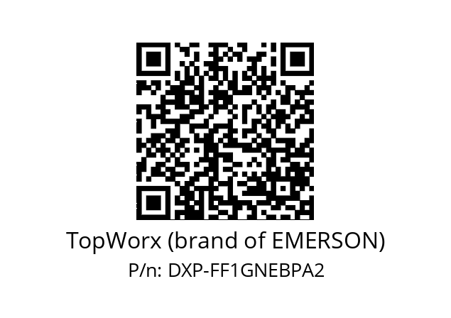   TopWorx (brand of EMERSON) DXP-FF1GNEBPA2