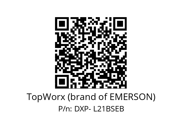   TopWorx (brand of EMERSON) DXP- L21BSEB