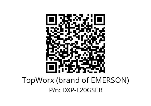   TopWorx (brand of EMERSON) DXP-L20GSEB