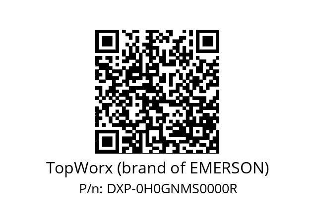   TopWorx (brand of EMERSON) DXP-0H0GNMS0000R