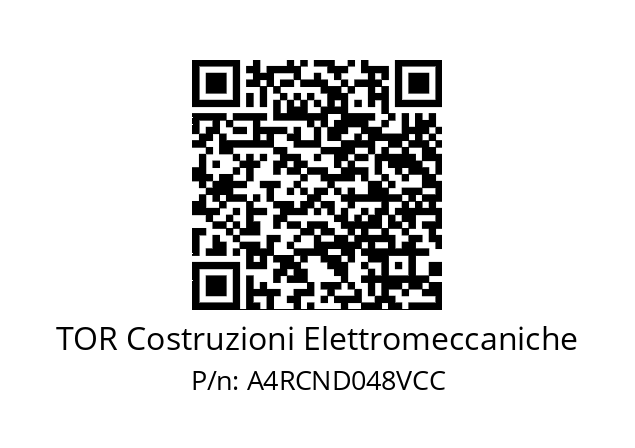   TOR Costruzioni Elettromeccaniche A4RCND048VCC