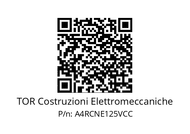   TOR Costruzioni Elettromeccaniche A4RCNE125VCC