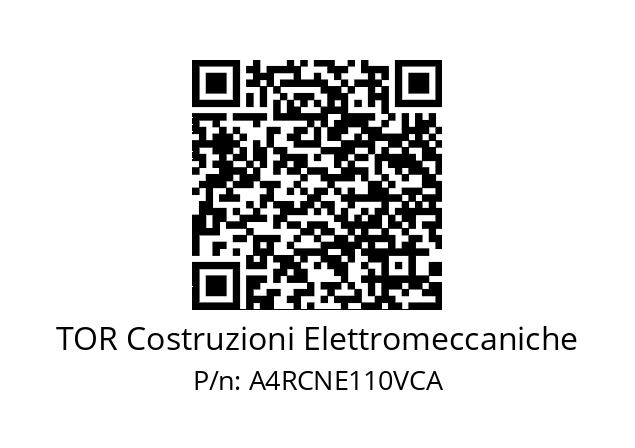   TOR Costruzioni Elettromeccaniche A4RCNE110VCA