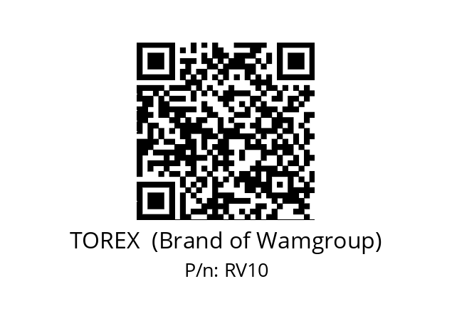   TOREX  (Brand of Wamgroup) RV10