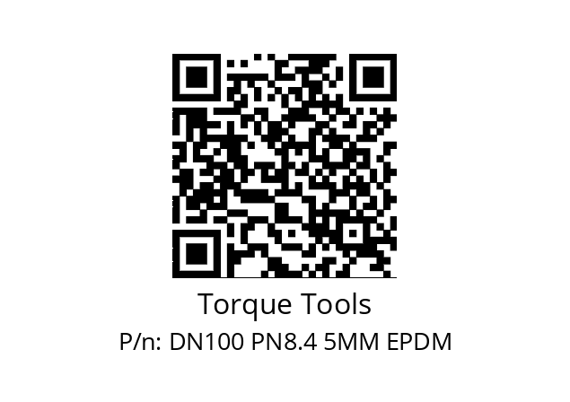   Torque Tools DN100 PN8.4 5MM EPDM