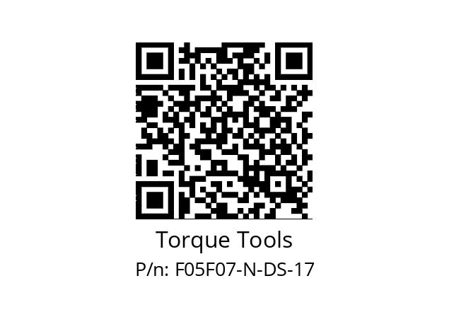   Torque Tools F05F07-N-DS-17