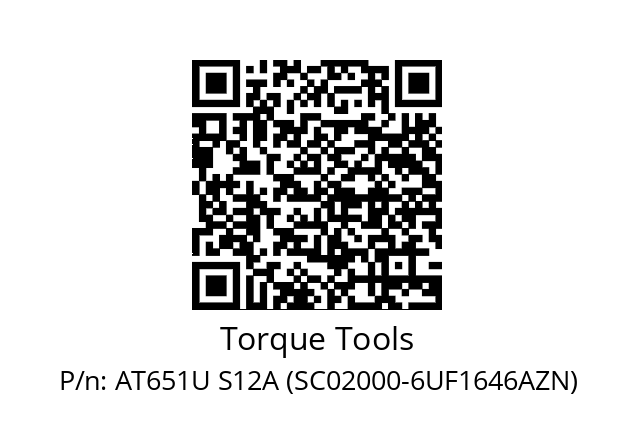   Torque Tools AT651U S12A (SC02000-6UF1646AZN)