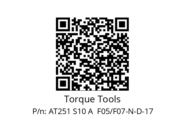   Torque Tools AT251 S10 A  F05/F07-N-D-17