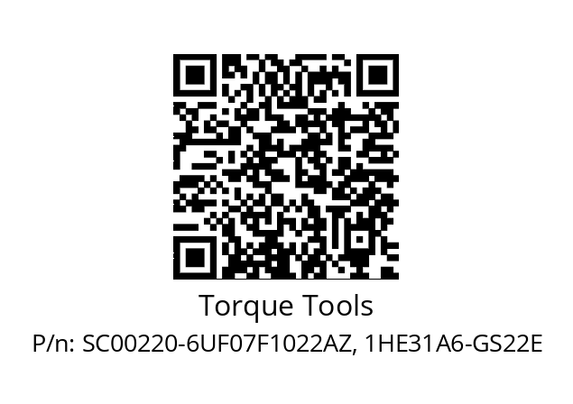   Torque Tools SC00220-6UF07F1022AZ, 1HE31A6-GS22E