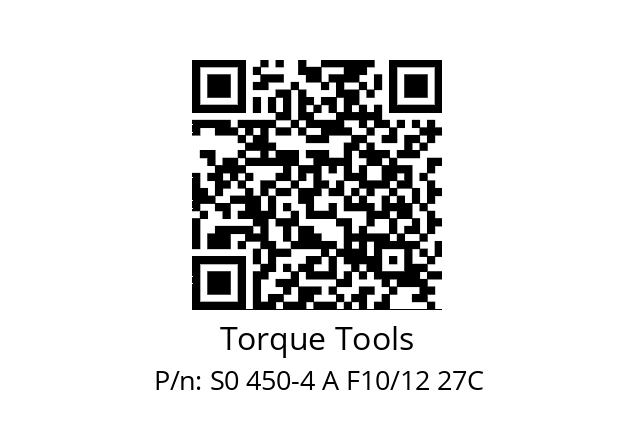   Torque Tools S0 450-4 A F10/12 27C