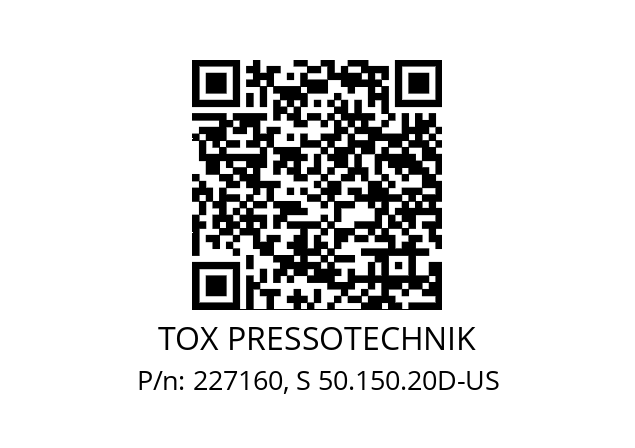   TOX PRESSOTECHNIK 227160, S 50.150.20D-US