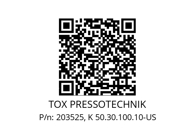   TOX PRESSOTECHNIK 203525, K 50.30.100.10-US