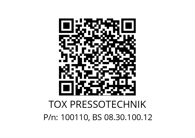   TOX PRESSOTECHNIK 100110, BS 08.30.100.12