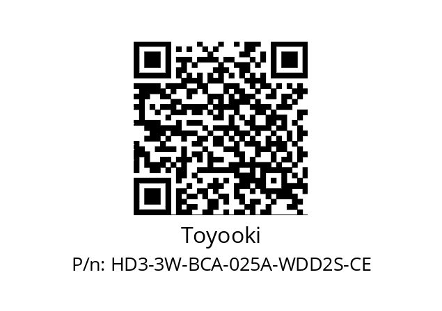   Toyooki HD3-3W-BCA-025A-WDD2S-CE