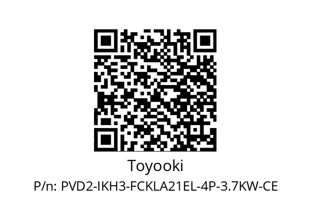   Toyooki PVD2-IKH3-FCKLA21EL-4P-3.7KW-CE