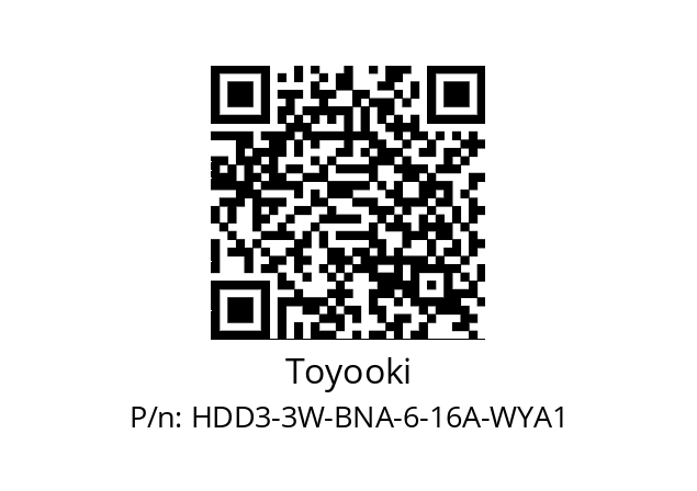   Toyooki HDD3-3W-BNA-6-16A-WYA1