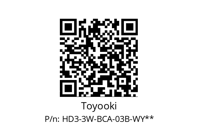   Toyooki HD3-3W-BCA-03B-WY**