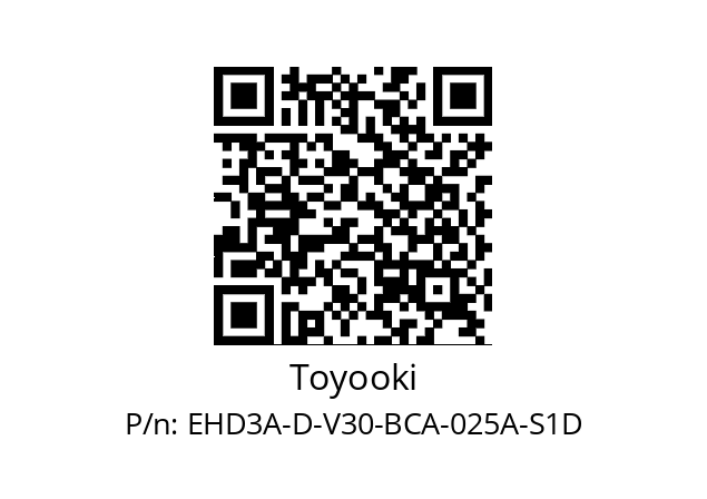   Toyooki EHD3A-D-V30-BCA-025A-S1D