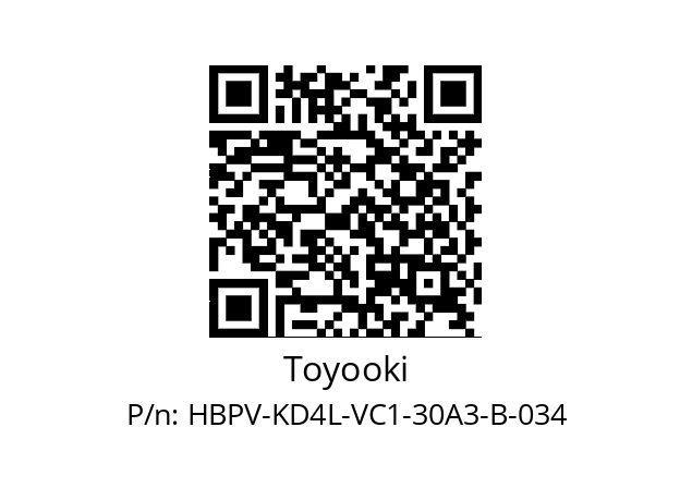   Toyooki HBPV-KD4L-VC1-30A3-B-034