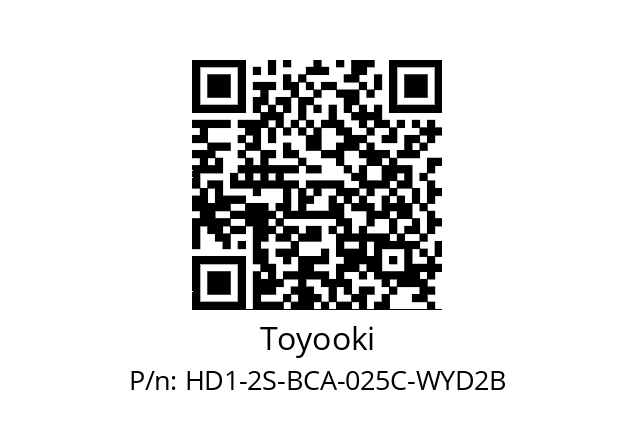   Toyooki HD1-2S-BCA-025C-WYD2B