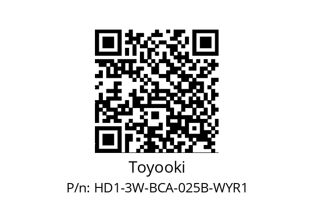   Toyooki HD1-3W-BCA-025B-WYR1