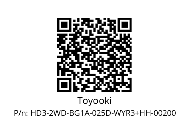   Toyooki HD3-2WD-BG1A-025D-WYR3+HH-00200